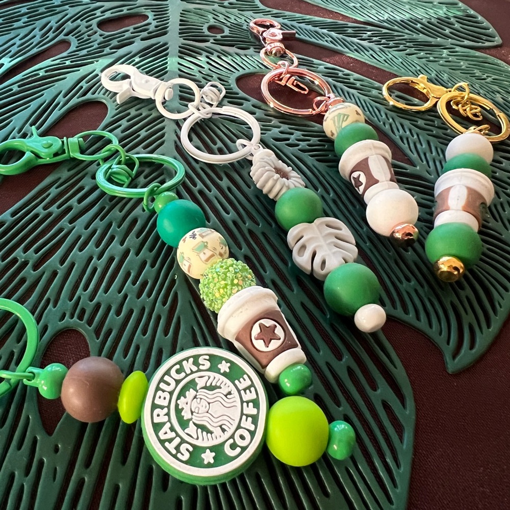 Sold**Starbucks Green and Brown Keychain Collection